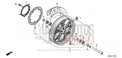 ROUE AVANT NC700SAC de 2012